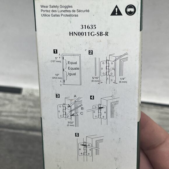 Brainerd 3-1/2” (88mm) Door Utility Hinges with Screws 2 Pack Brass Plated {25} - Picture 10 of 13